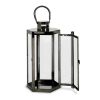 Brianna Stainless Steel Outdoor 16" Lantern, Black